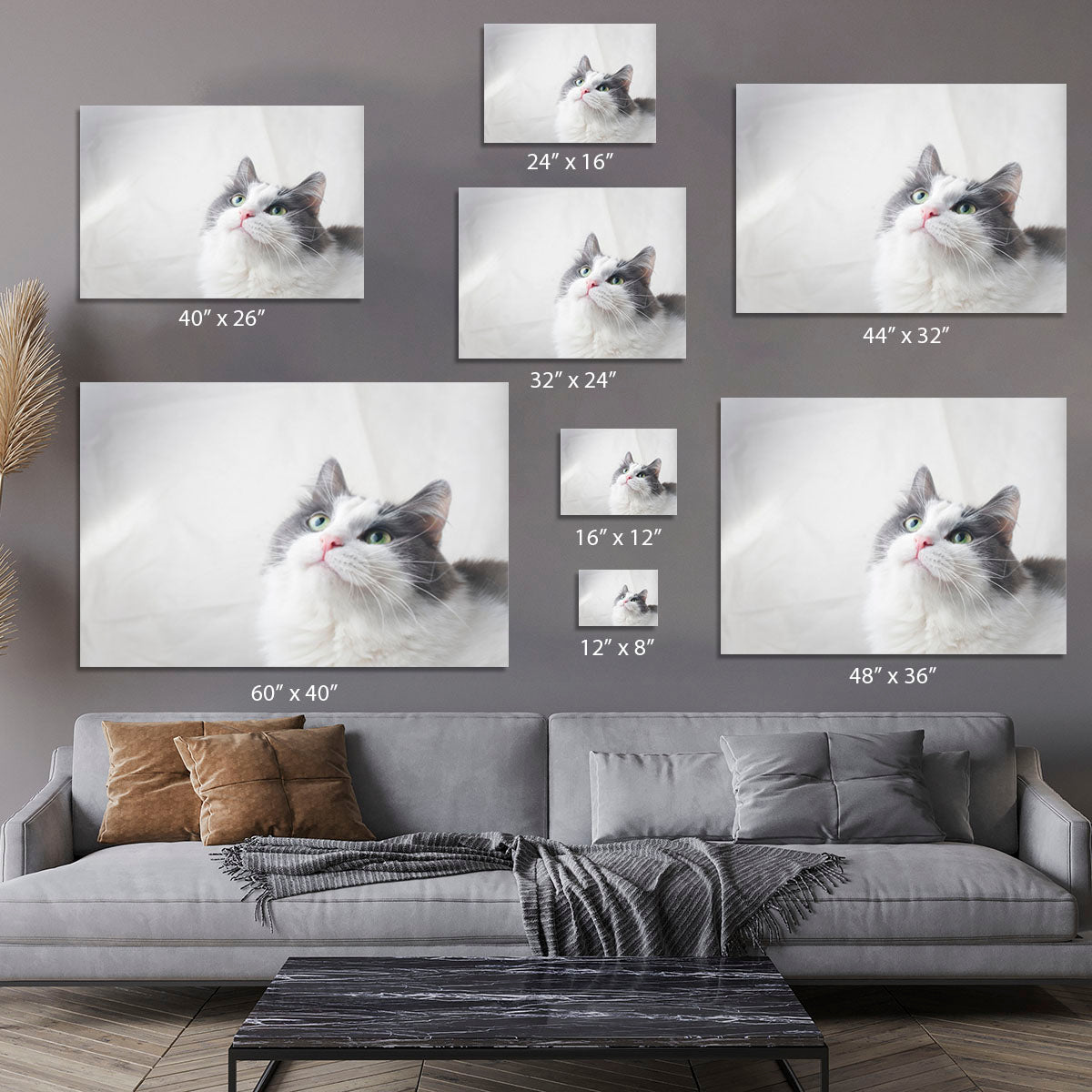 Curious cat looking up Canvas Print or Poster - Canvas Art Rocks - 7