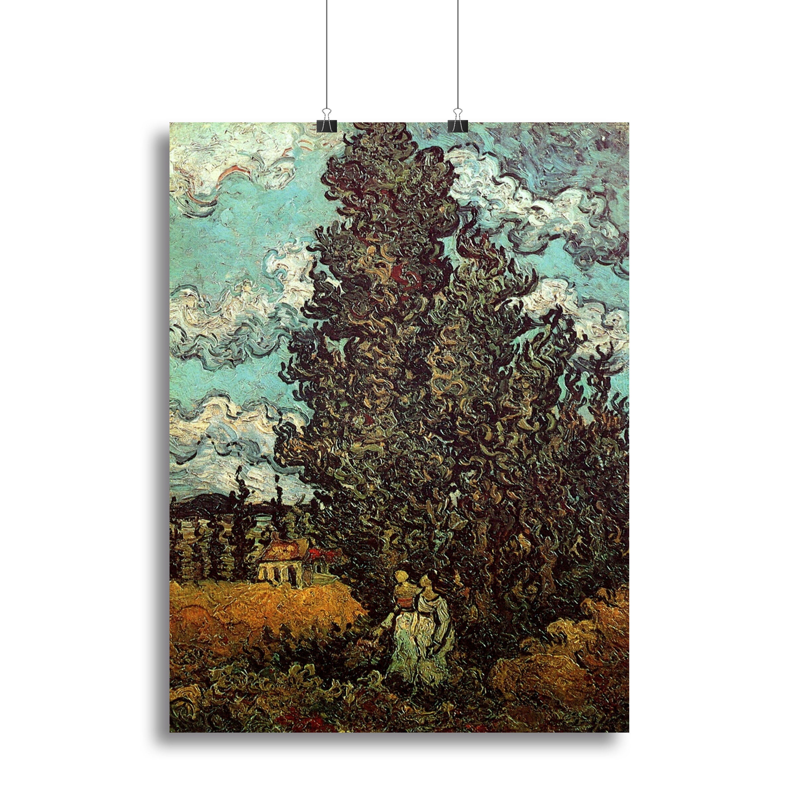 Cypresses and Two Women by Van Gogh Canvas Print or Poster - Canvas Art Rocks - 2