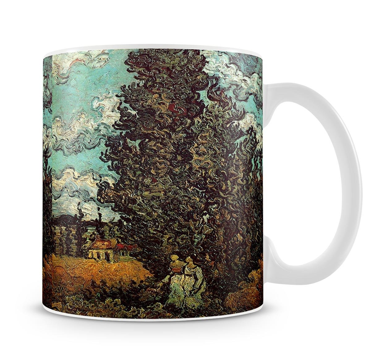 Cypresses and Two Women by Van Gogh Mug - Canvas Art Rocks - 4