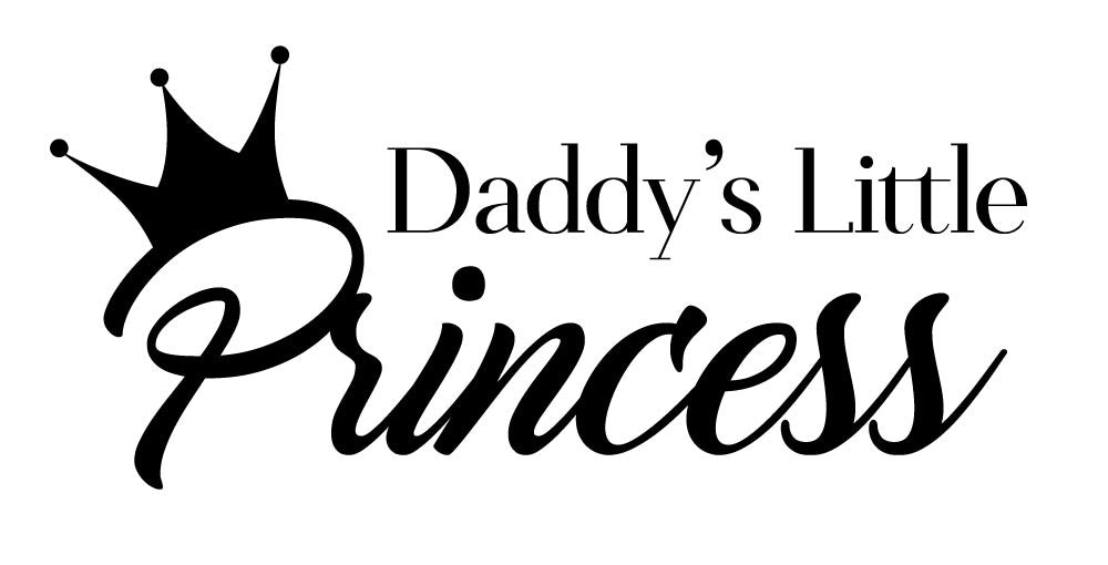 Daddys Little Princess Wall Sticker - Canvas Art Rocks - 2