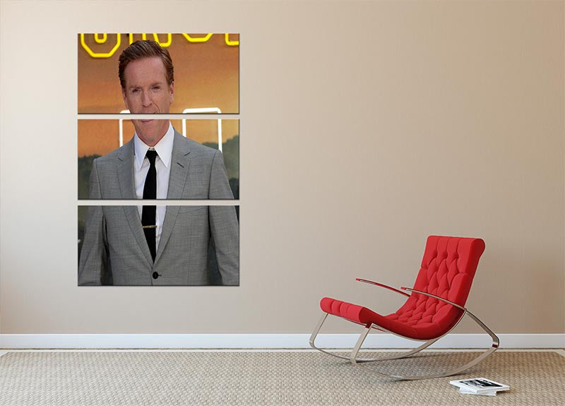 Damian Lewis Once Upon A Time In Hollywood Premiere UK 3 Split Panel Canvas Print - Canvas Art Rocks - 2