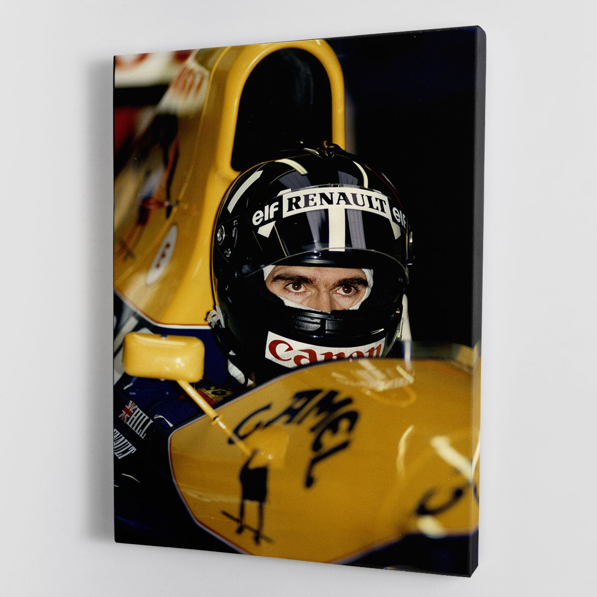 Damon Hill at Silverstone Canvas Print or Poster - Canvas Art Rocks - 1