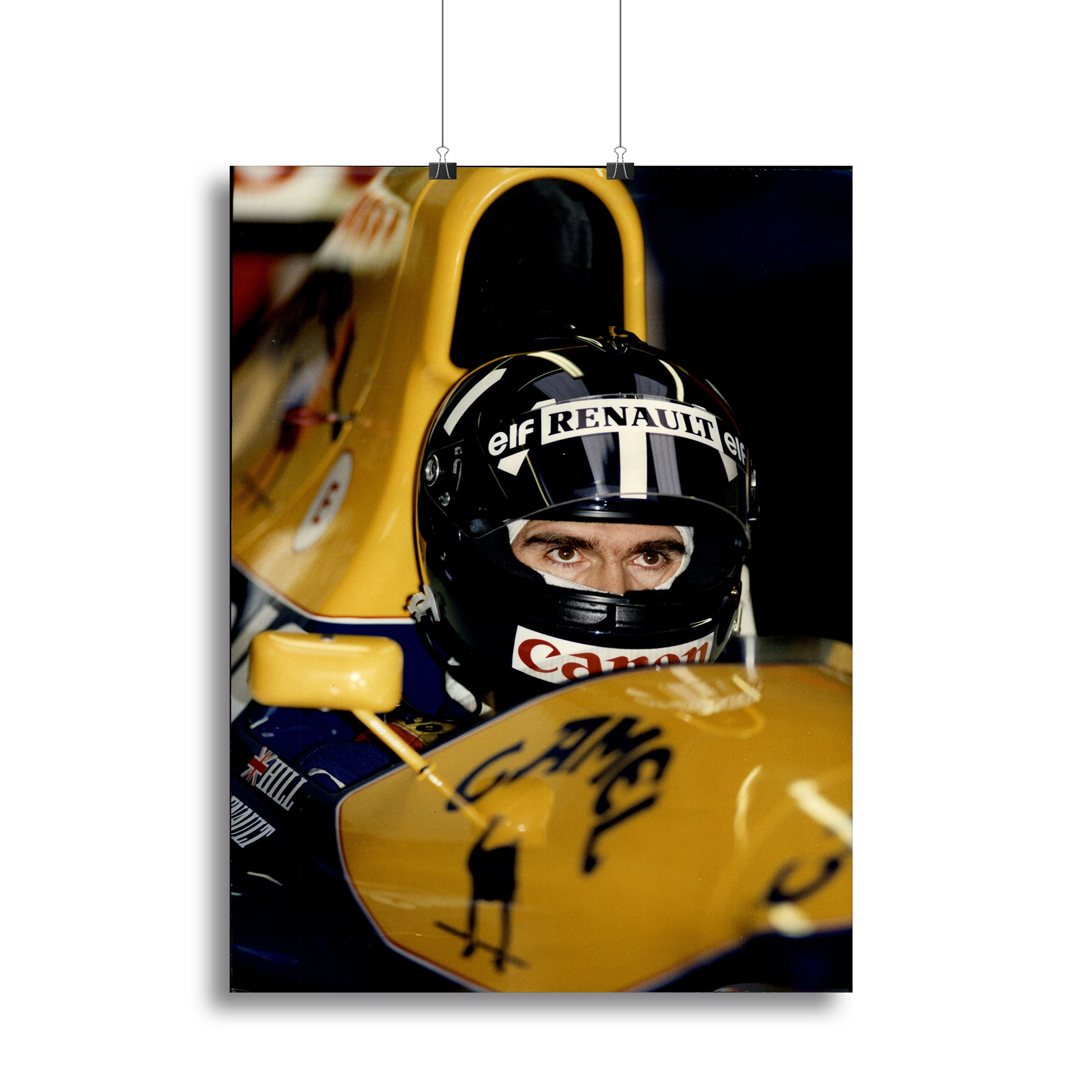 Damon Hill at Silverstone Canvas Print or Poster - Canvas Art Rocks - 2