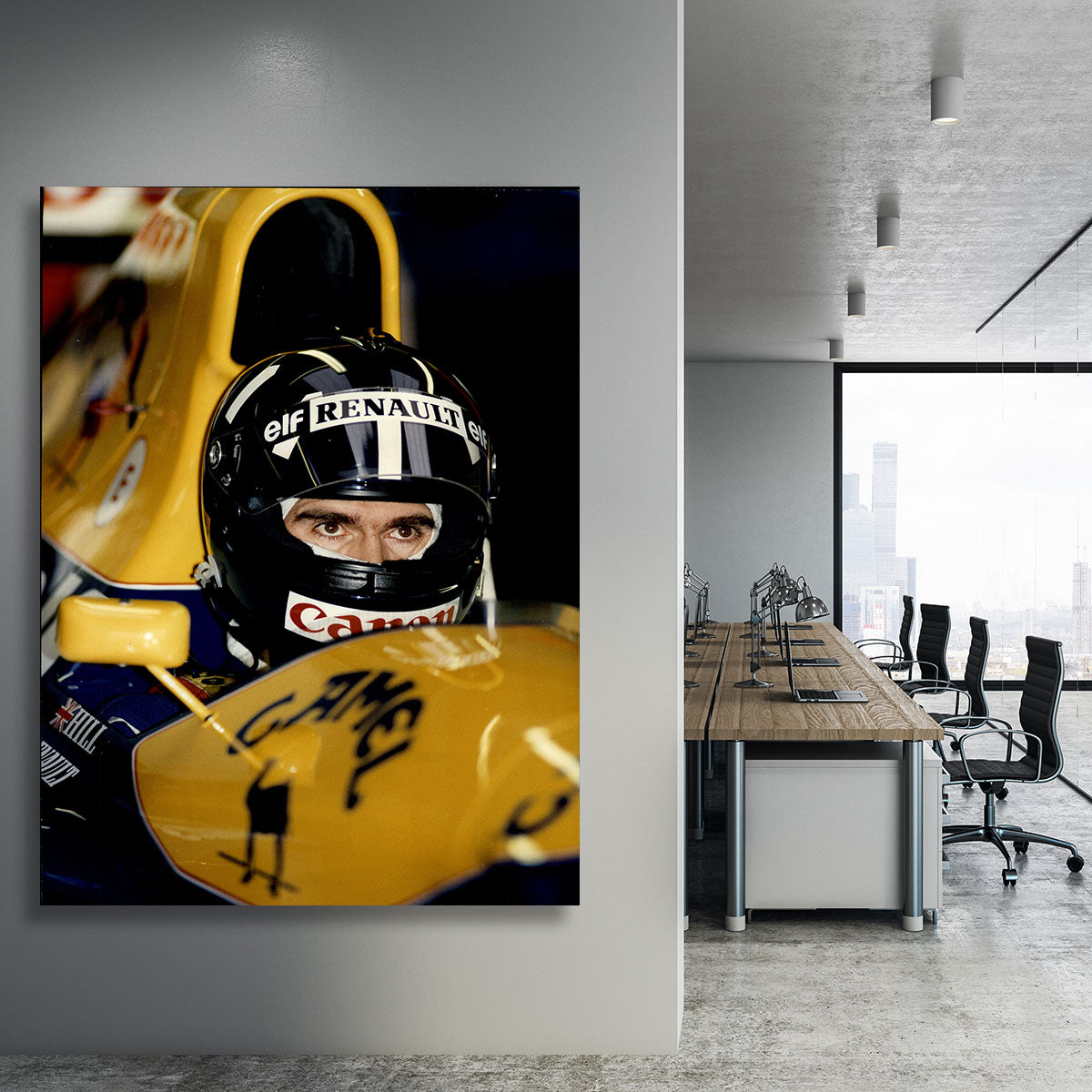 Damon Hill at Silverstone Canvas Print or Poster - Canvas Art Rocks - 3