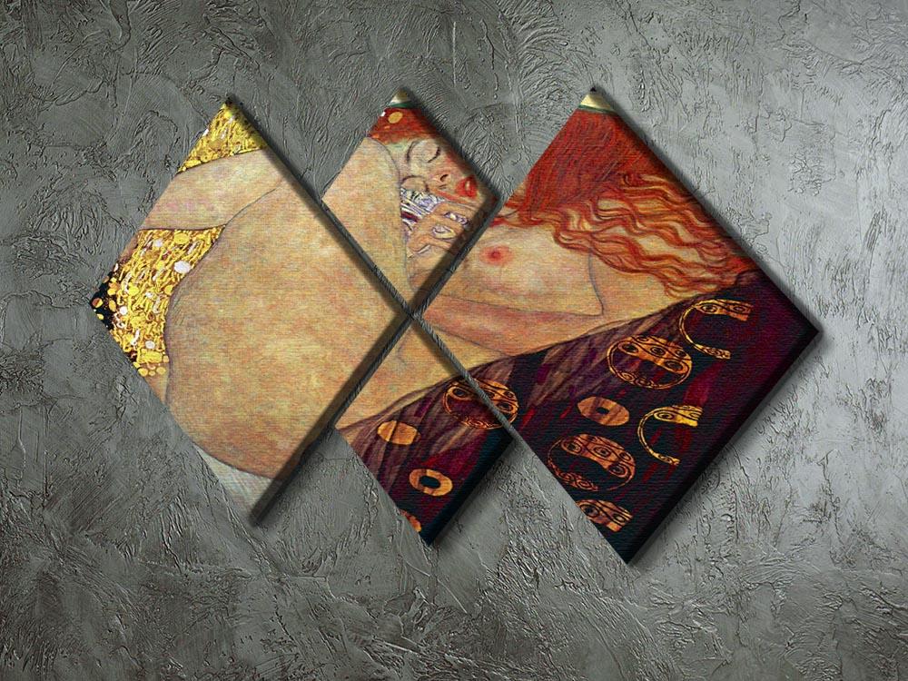 Danae by Klimt 4 Square Multi Panel Canvas - Canvas Art Rocks - 2