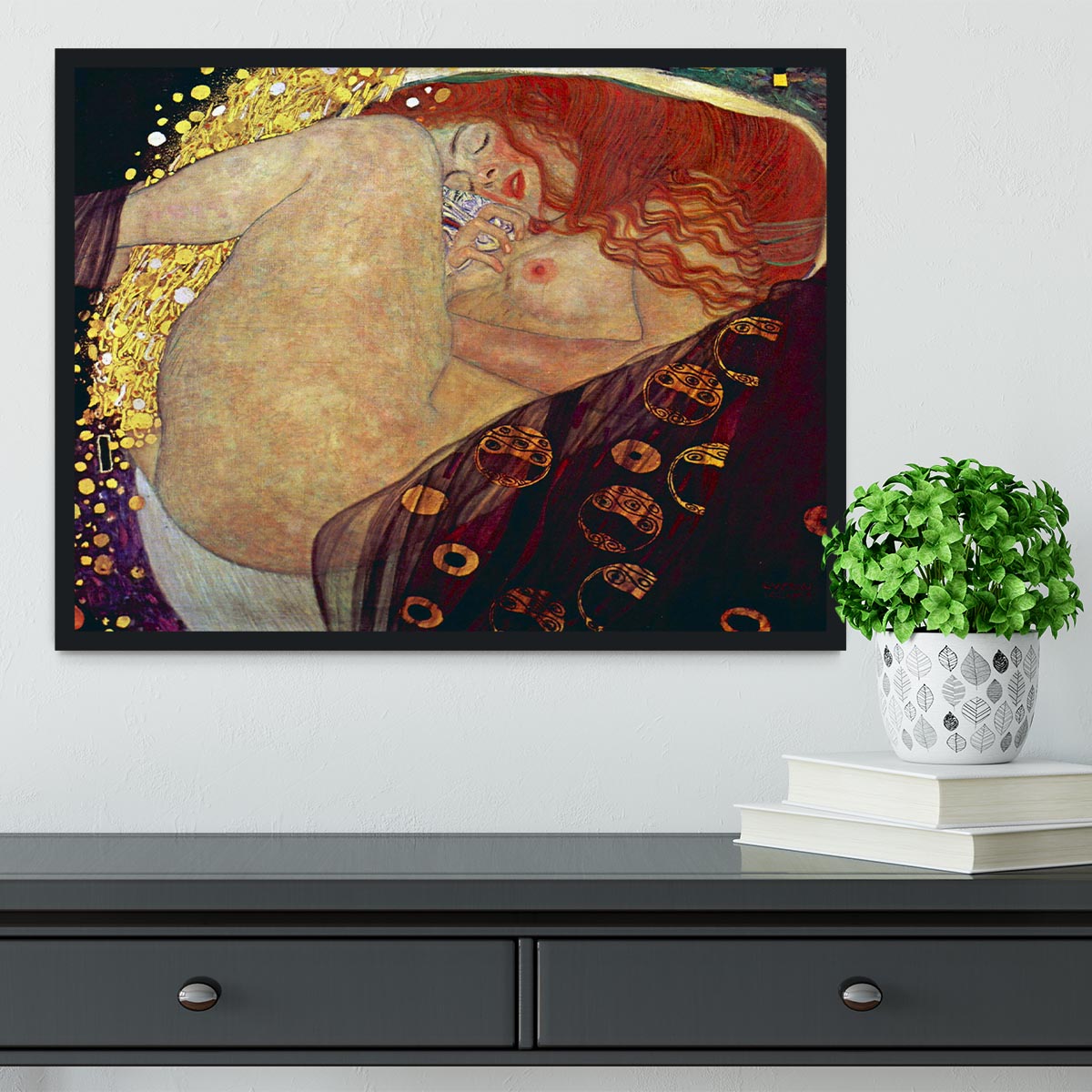 Danae by Klimt Framed Print - Canvas Art Rocks - 2
