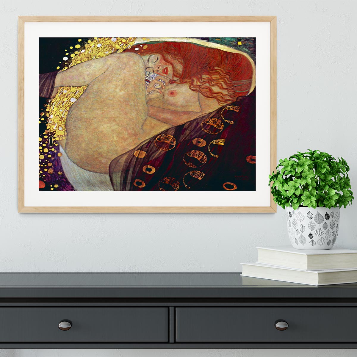 Danae by Klimt Framed Print - Canvas Art Rocks - 3