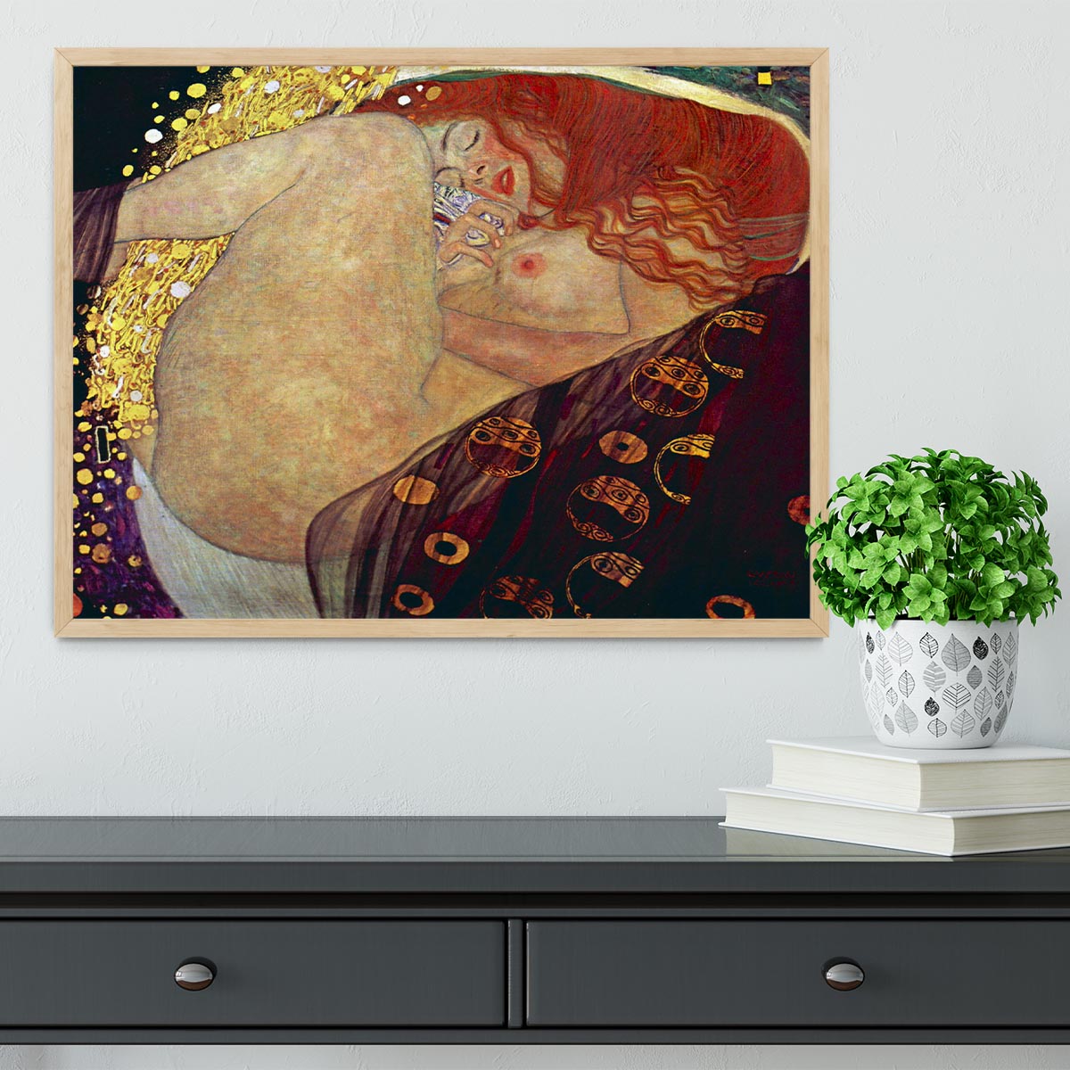 Danae by Klimt Framed Print - Canvas Art Rocks - 4