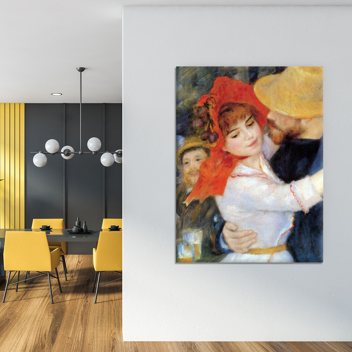 Dance in Bougival Detail by Renoir Canvas Print or Poster - Canvas Art Rocks - 4