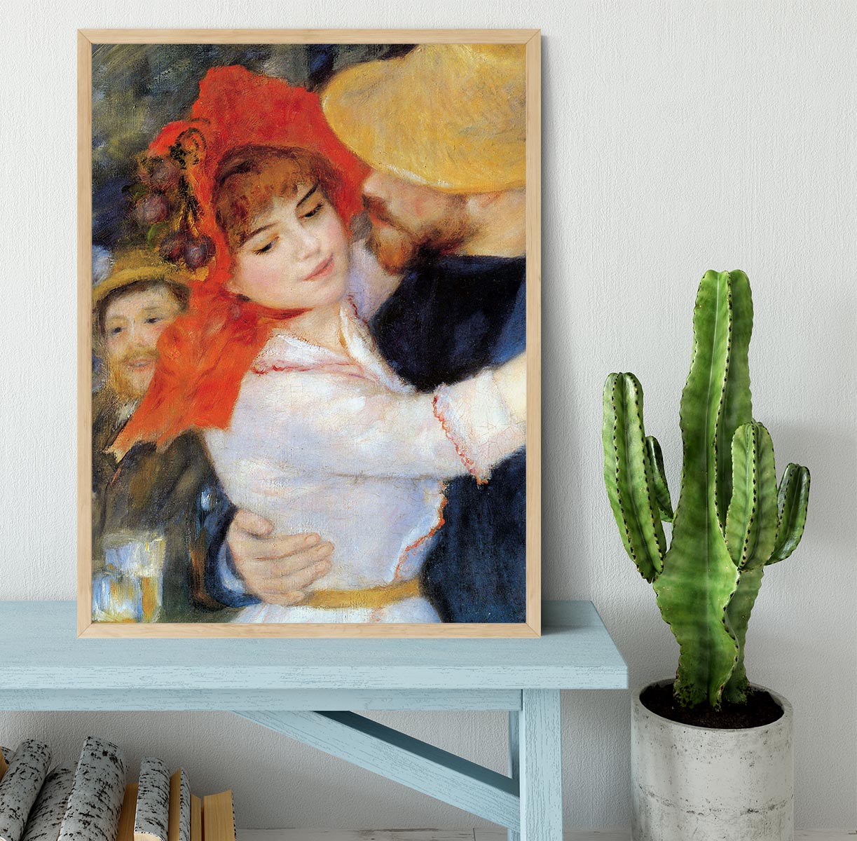 Dance in Bougival Detail by Renoir Framed Print - Canvas Art Rocks - 4