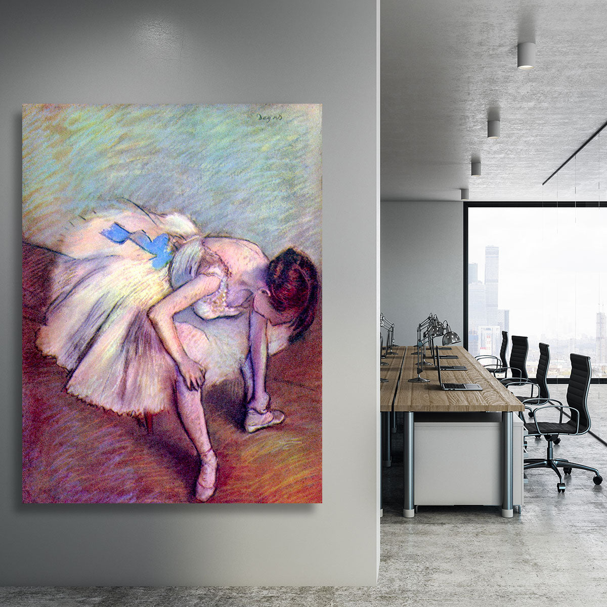 Dancer bent over by Degas Canvas Print or Poster - Canvas Art Rocks - 3