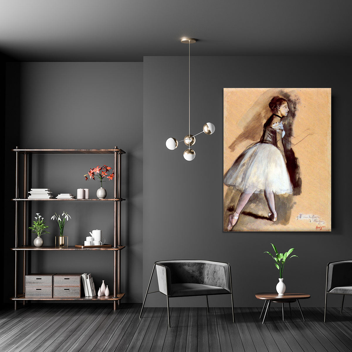 Dancer in step position 1 by Degas Canvas Print or Poster - Canvas Art Rocks - 5