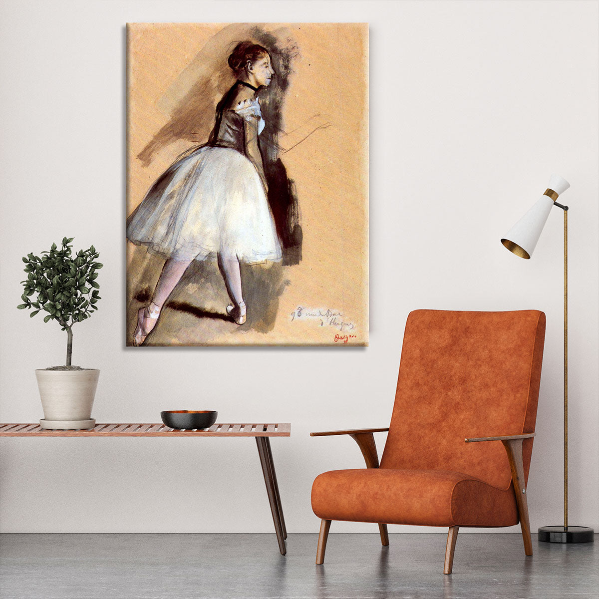 Dancer in step position 1 by Degas Canvas Print or Poster - Canvas Art Rocks - 6