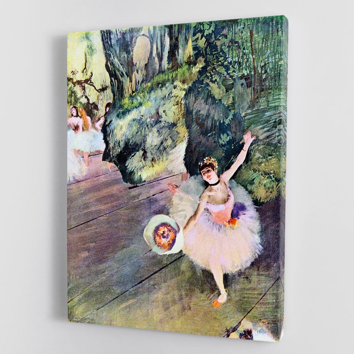 Dancer with a bouquet of flowers The Star of the ballet by Degas Canvas Print or Poster - Canvas Art Rocks - 1