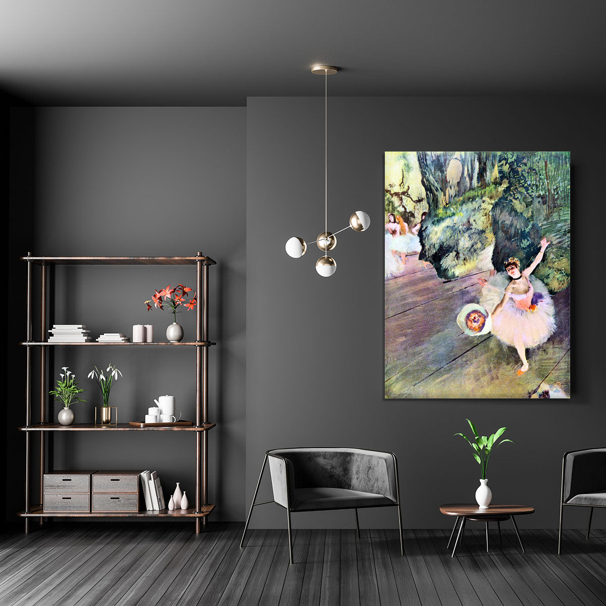 Dancer with a bouquet of flowers The Star of the ballet by Degas Canvas Print or Poster - Canvas Art Rocks - 5