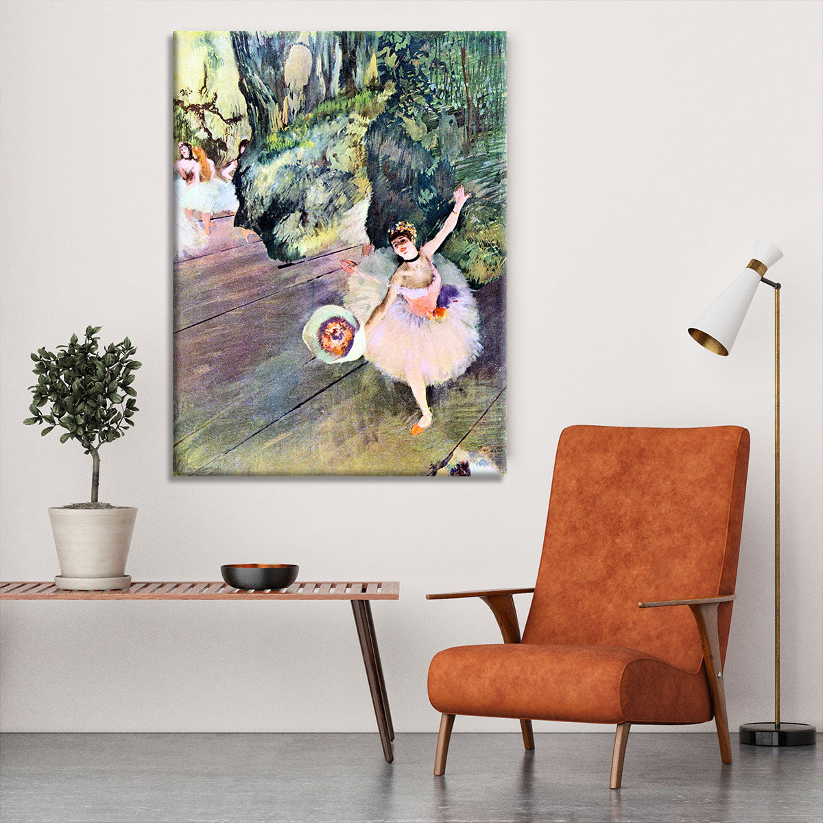 Dancer with a bouquet of flowers The Star of the ballet by Degas Canvas Print or Poster - Canvas Art Rocks - 6
