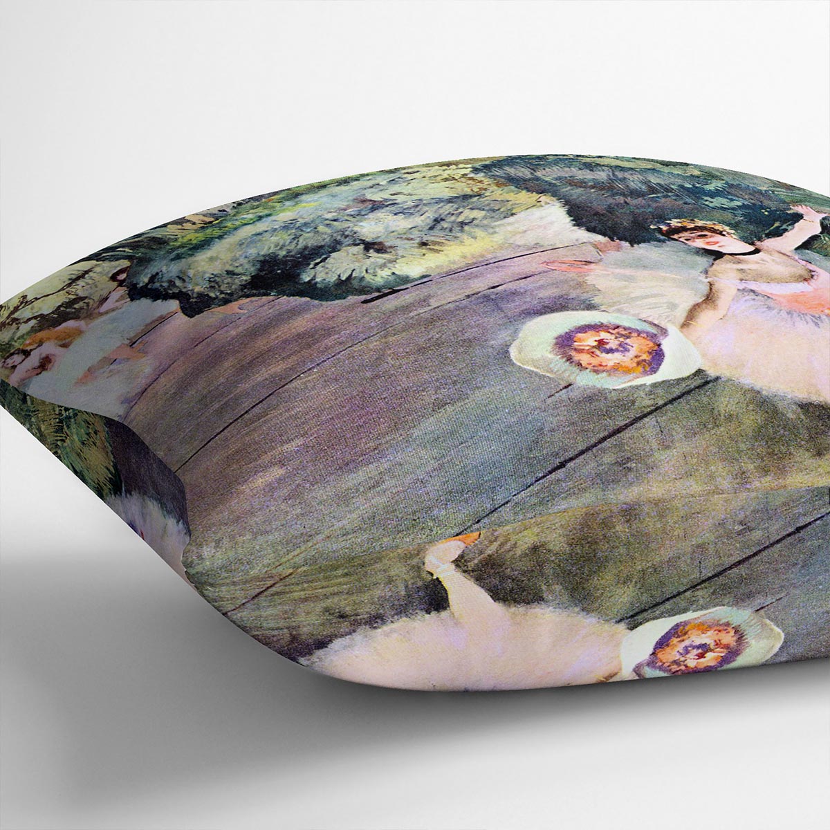Dancer with a bouquet of flowers The Star of the ballet by Degas Cushion