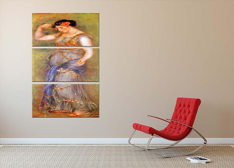 Dancer with castanets by Renoir 3 Split Panel Canvas Print - Canvas Art Rocks - 2