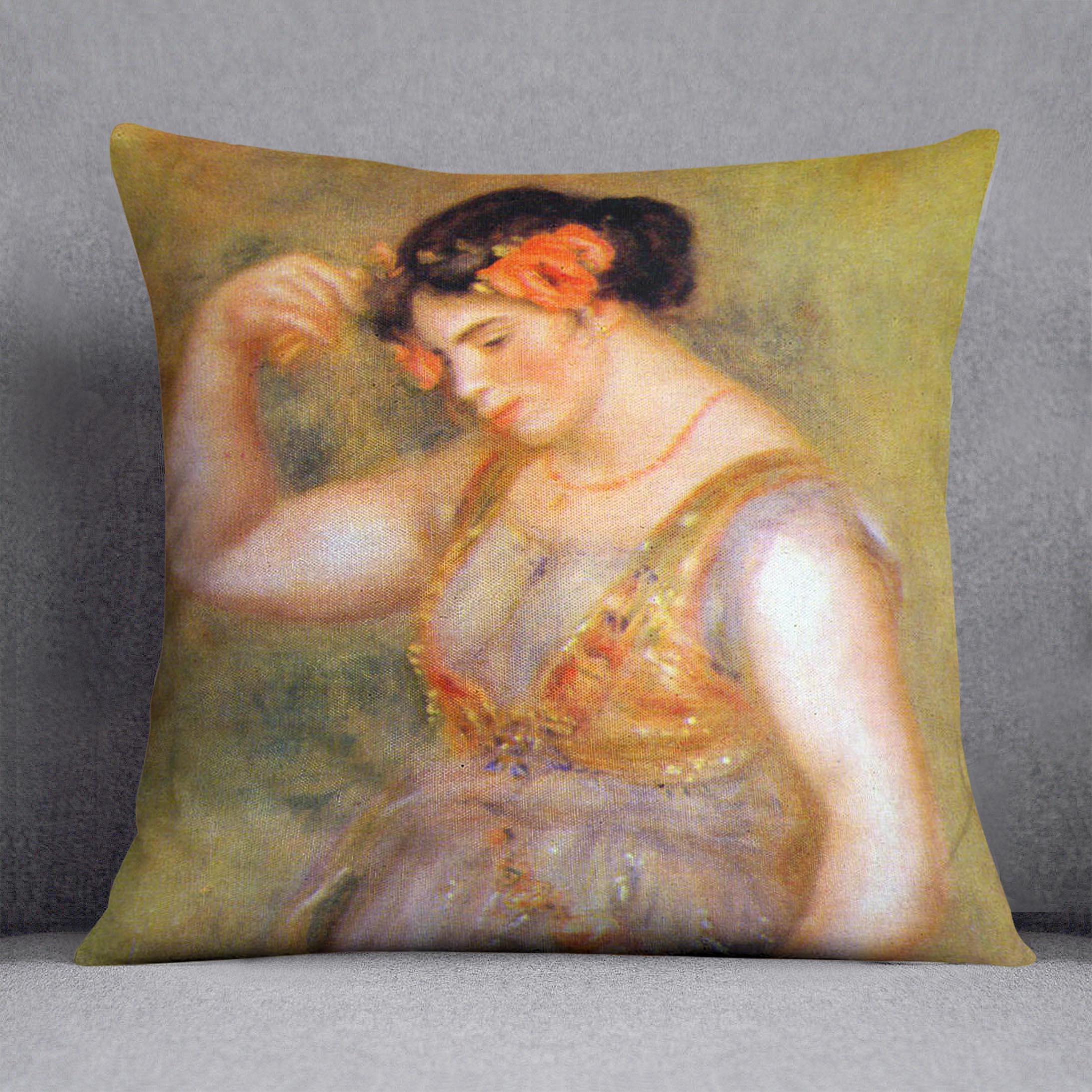 Dancer with castanets by Renoir Cushion
