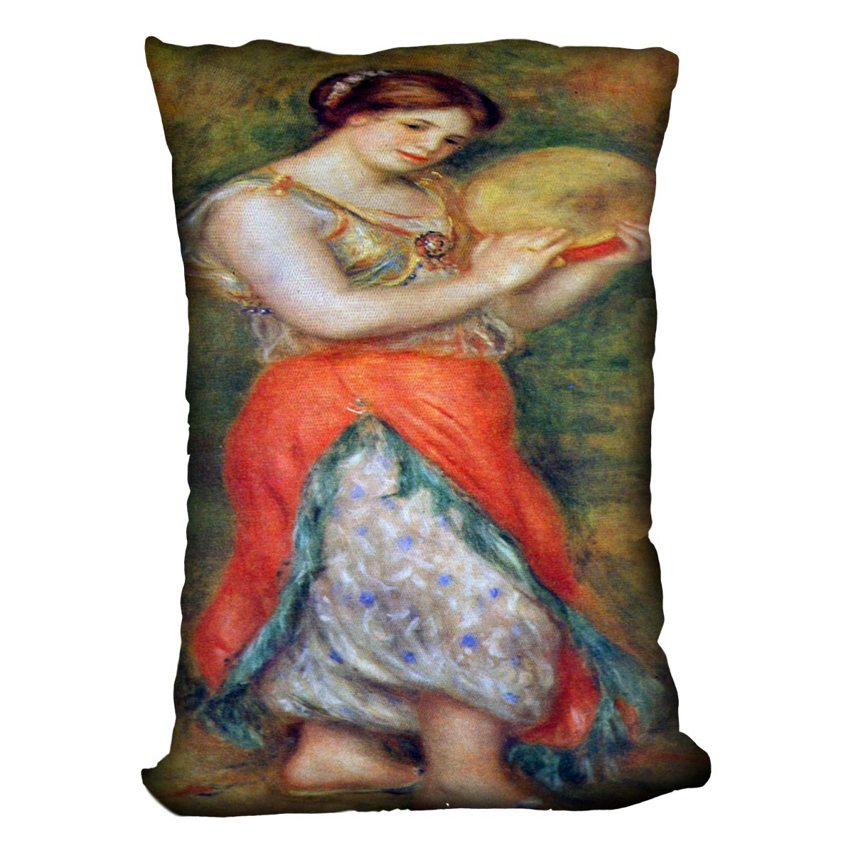 Dancer with tamborine by Renoir Cushion