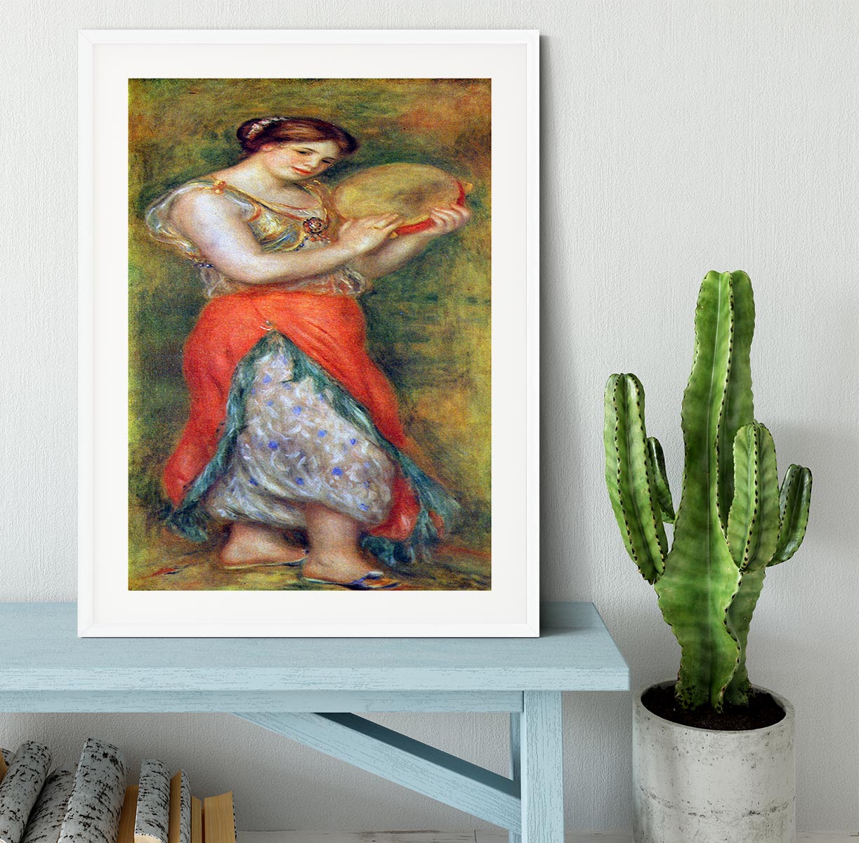 Dancer with tamborine by Renoir Framed Print - Canvas Art Rocks - 5