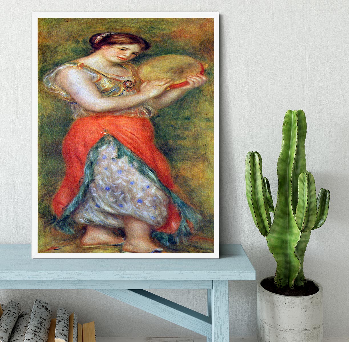 Dancer with tamborine by Renoir Framed Print - Canvas Art Rocks -6