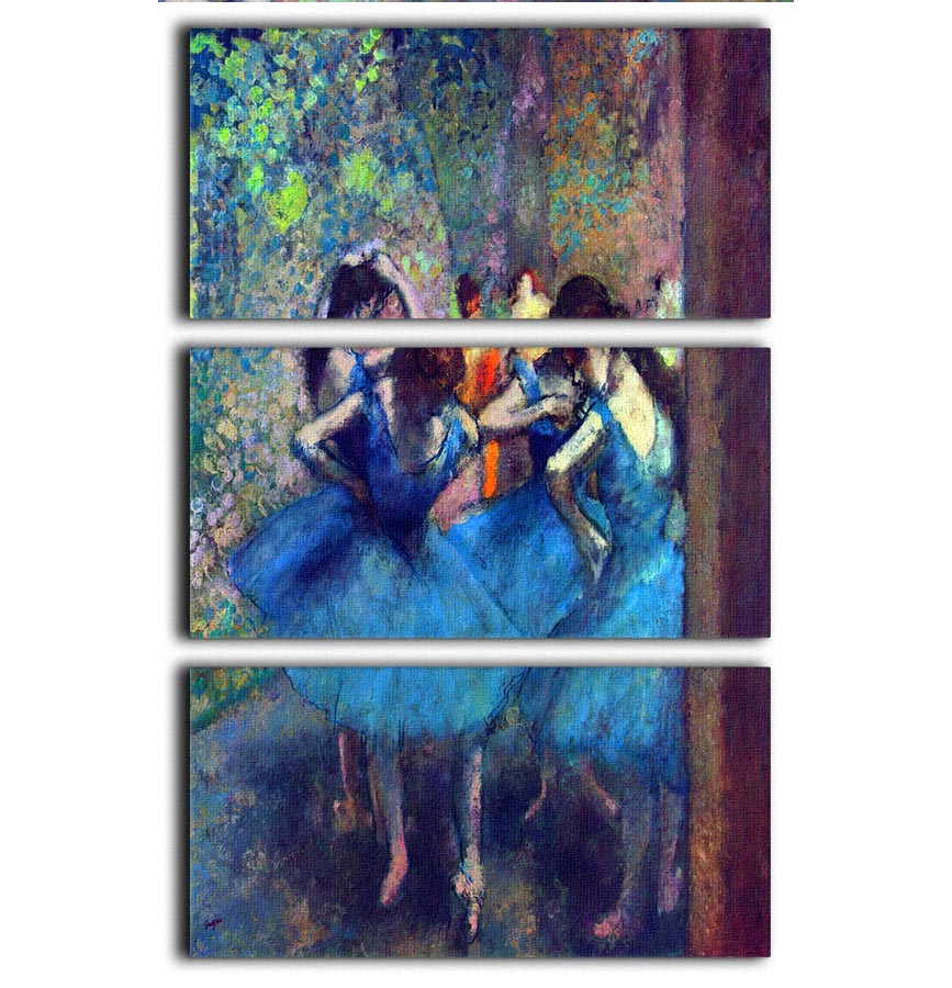 Dancers 1 by Degas 3 Split Panel Canvas Print - Canvas Art Rocks - 1