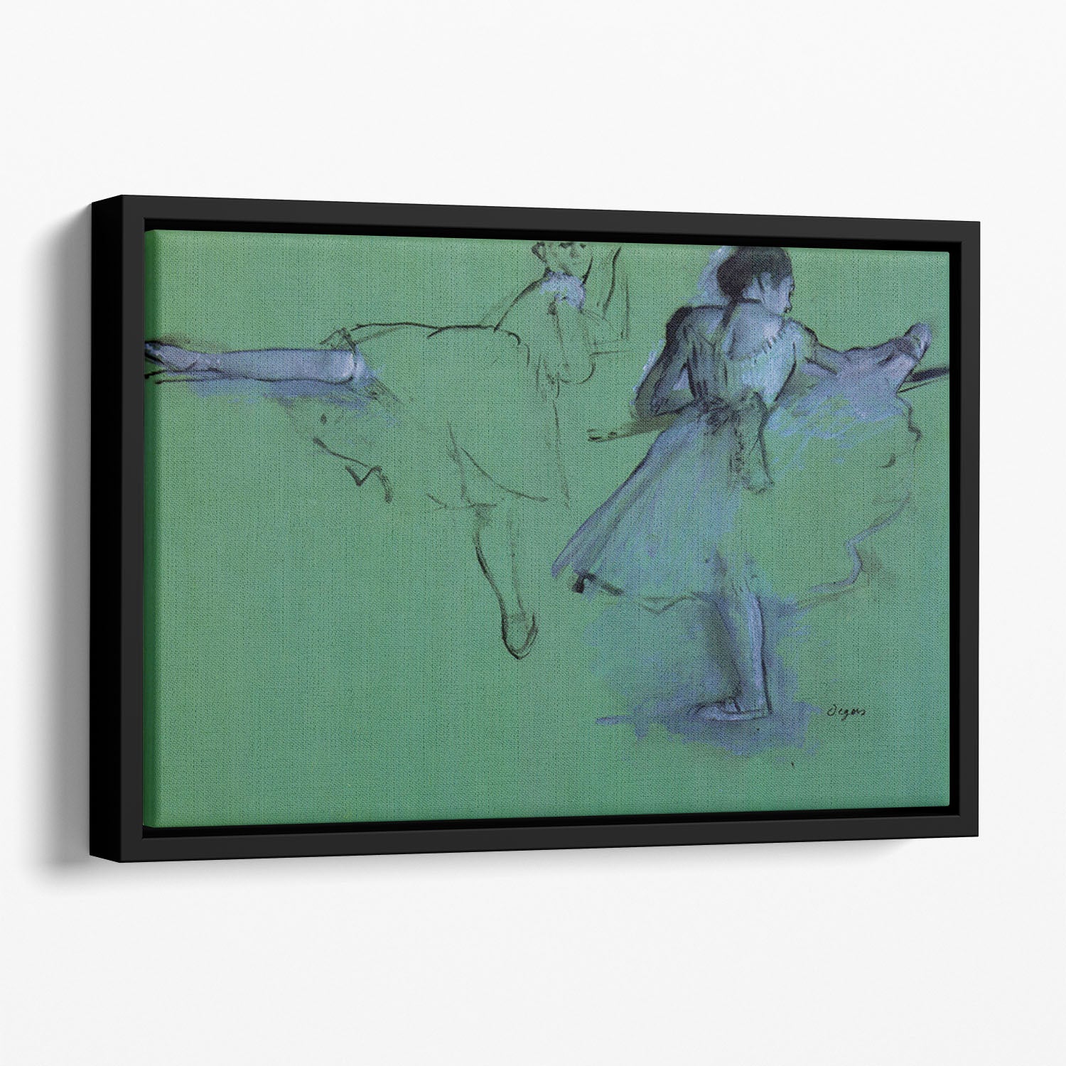 Dancers at the bar 2 by Degas Floating Framed Canvas
