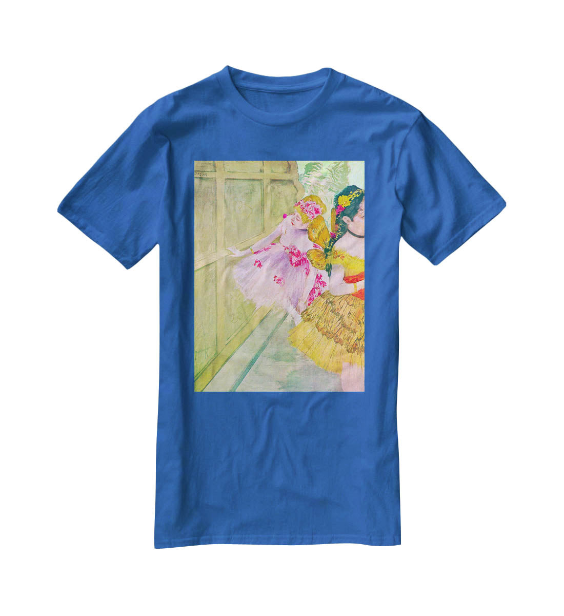 Dancers behind a backdrop by Degas T-Shirt - Canvas Art Rocks - 2