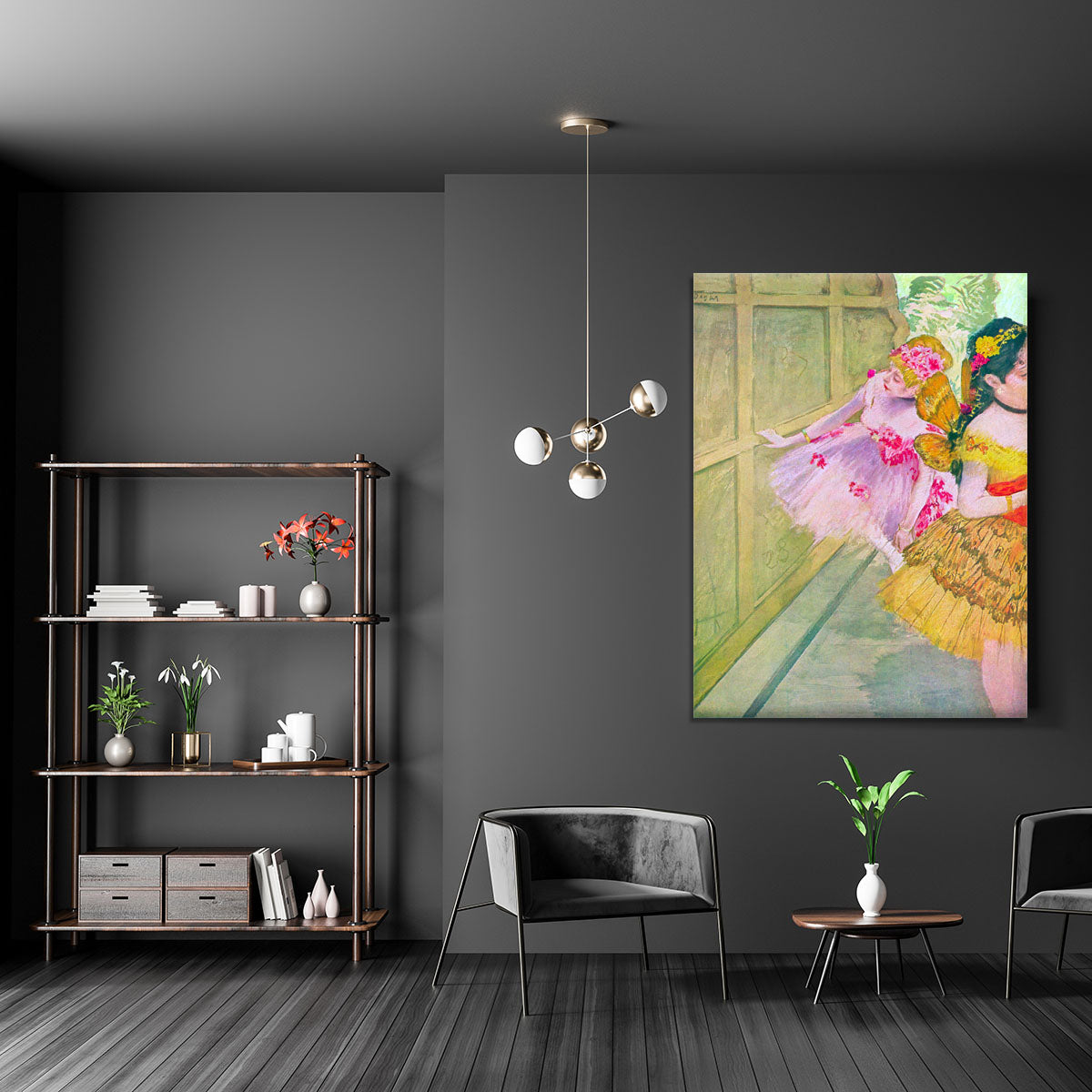 Dancers behind a backdrop by Degas Canvas Print or Poster - Canvas Art Rocks - 5