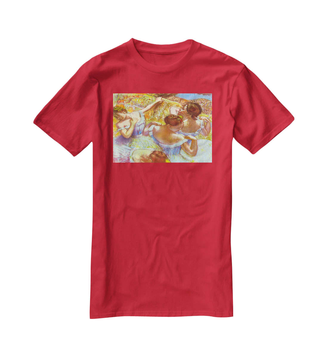 Dancers in blue by Degas T-Shirt - Canvas Art Rocks - 4