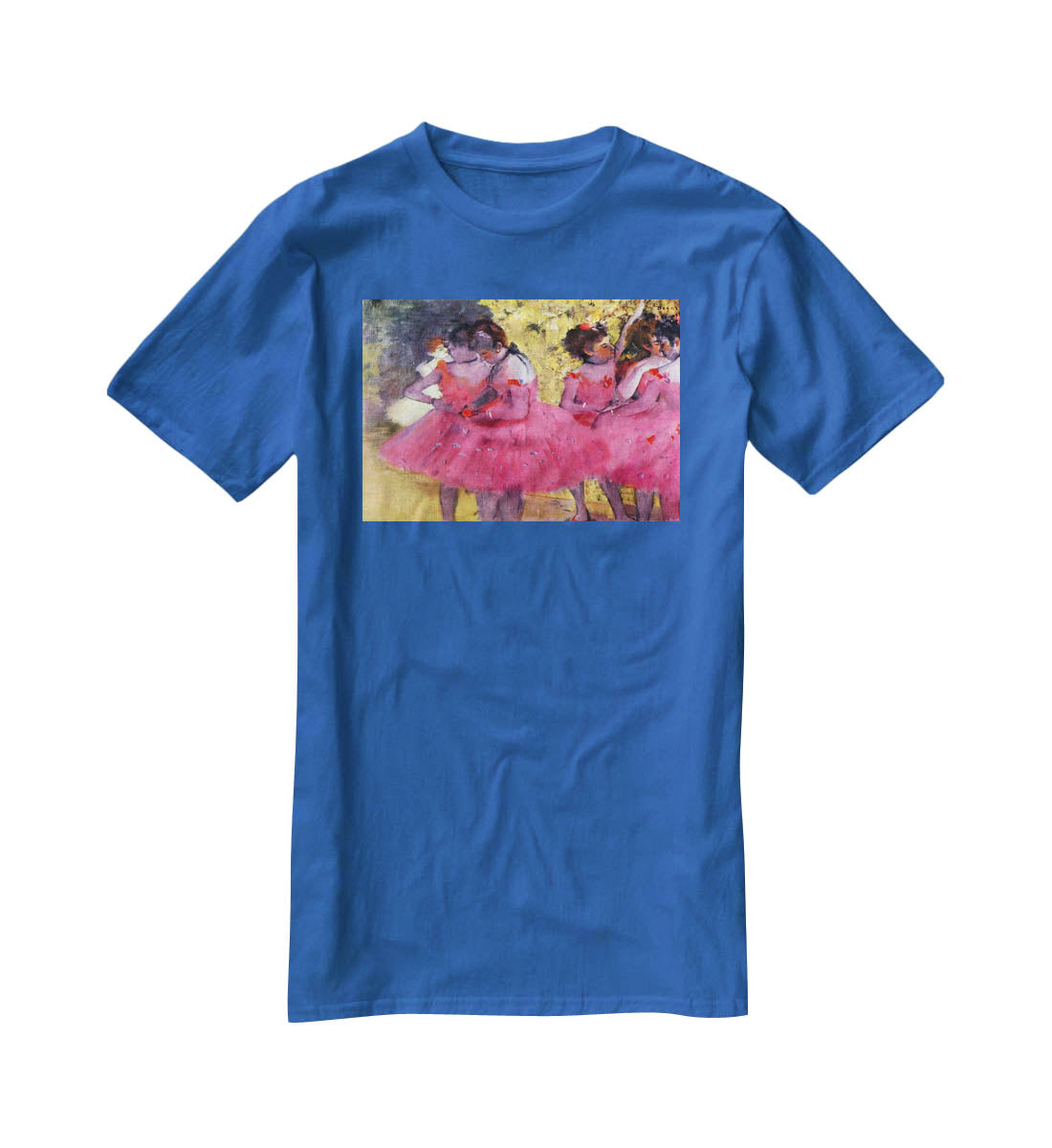Dancers in pink between the scenes by Degas T-Shirt - Canvas Art Rocks - 2