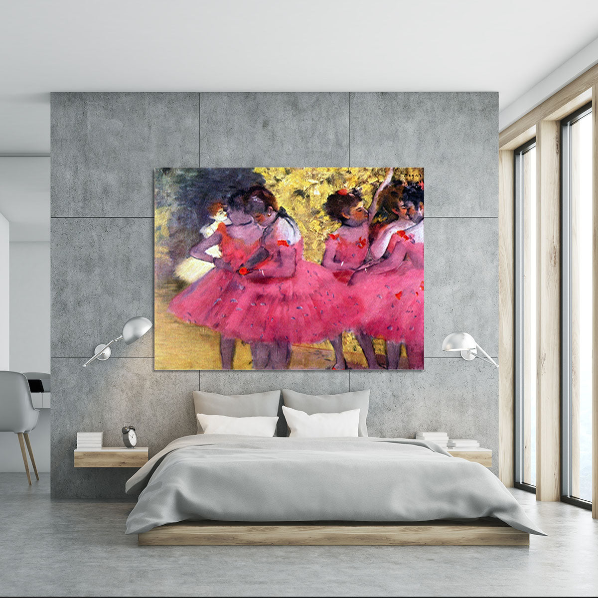Dancers in pink between the scenes by Degas Canvas Print or Poster - Canvas Art Rocks - 5