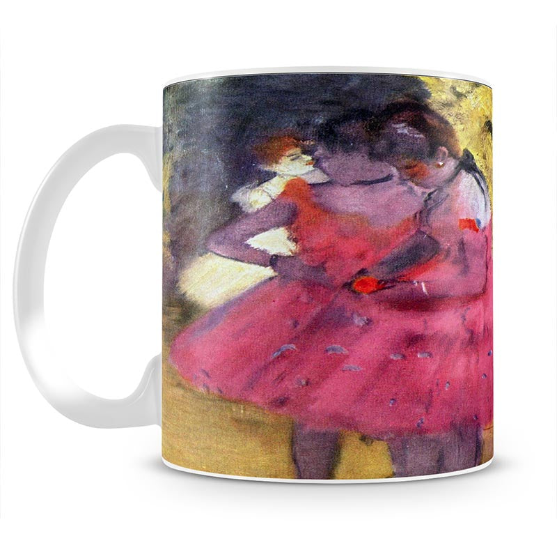 Dancers in pink between the scenes by Degas Mug - Canvas Art Rocks - 1