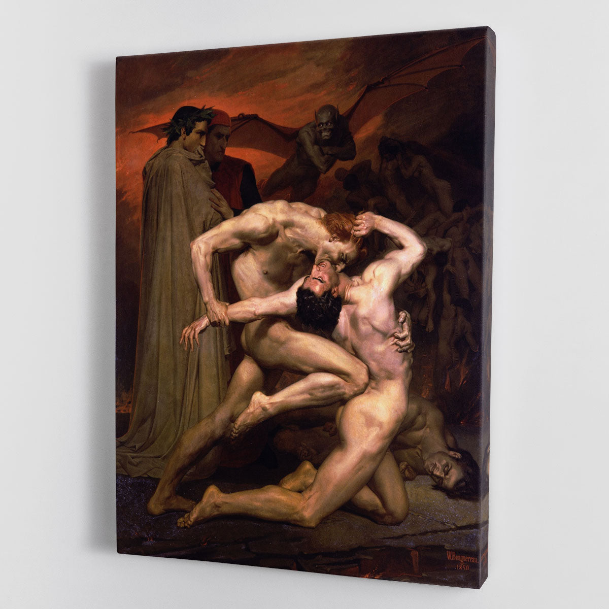 Dante And Virgil In Hell By Bouguereau Canvas Print or Poster - Canvas Art Rocks - 1