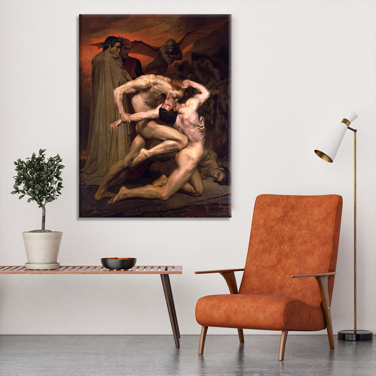 Dante And Virgil In Hell By Bouguereau Canvas Print or Poster - Canvas Art Rocks - 6