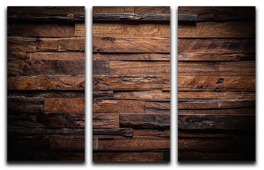 Dark wood texture 3 Split Panel Canvas Print - Canvas Art Rocks - 1