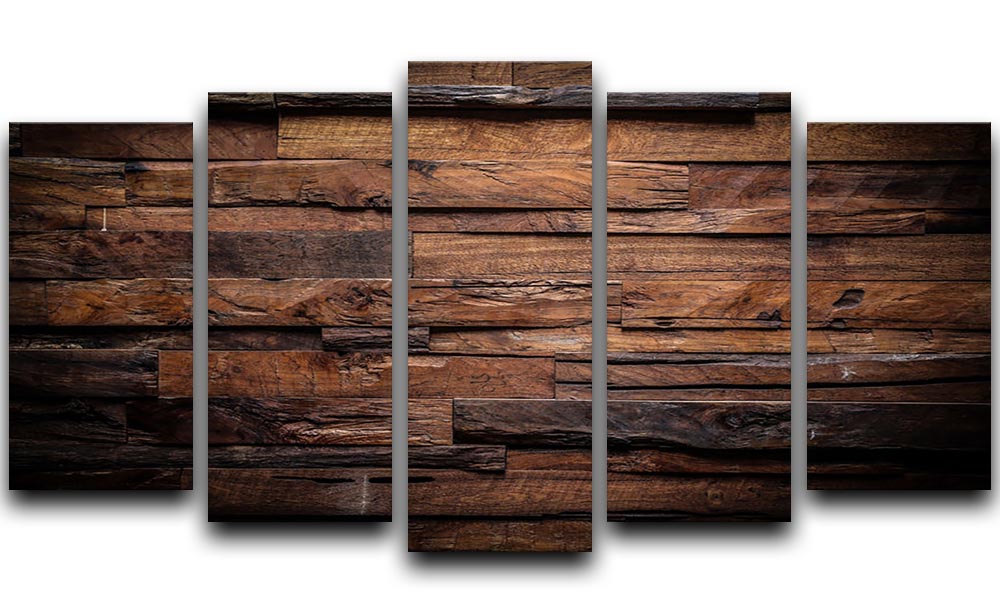 Dark wood texture 5 Split Panel Canvas - Canvas Art Rocks - 1