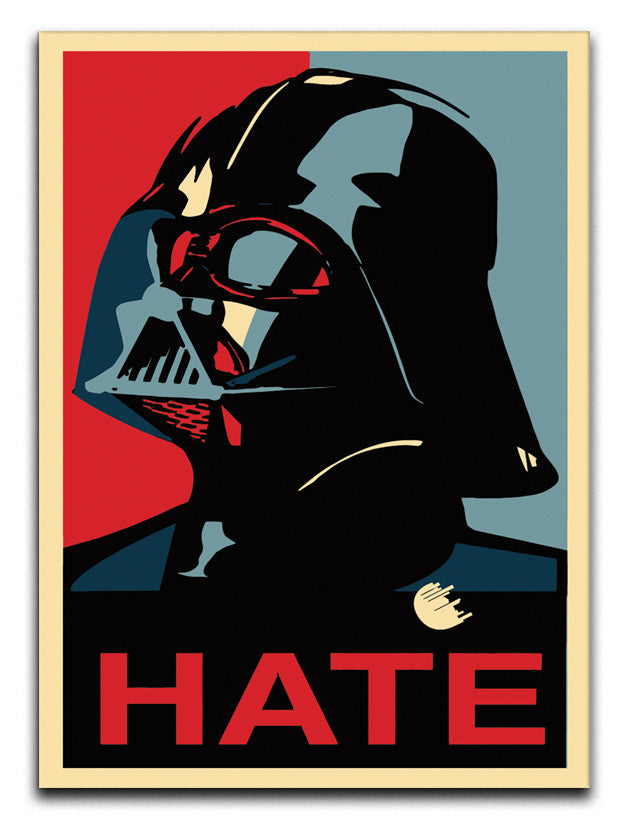 Darth Vader Hate Pop Art Print - Canvas Art Rocks - 1