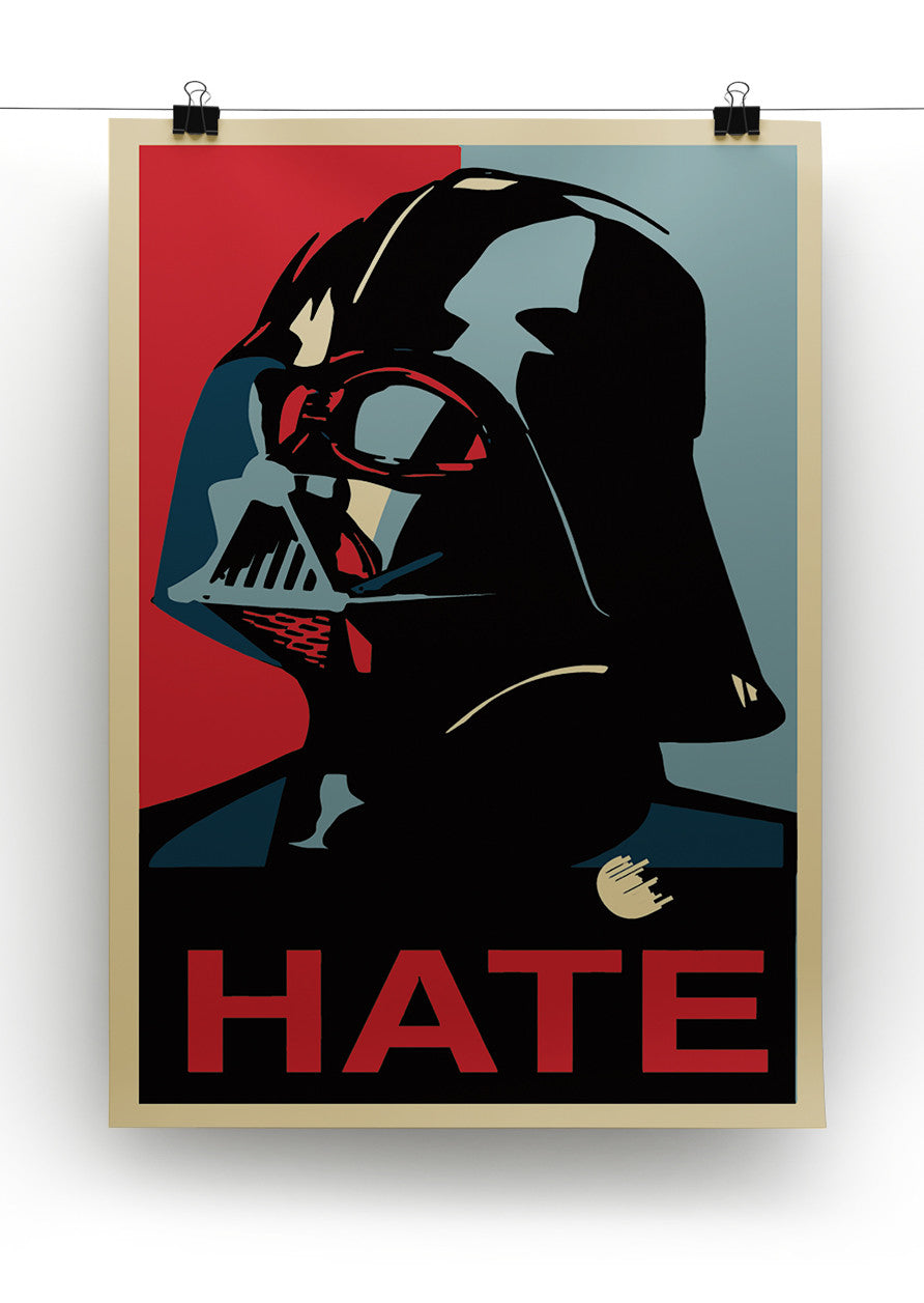 Darth Vader Hate Pop Art Print - Canvas Art Rocks - 2