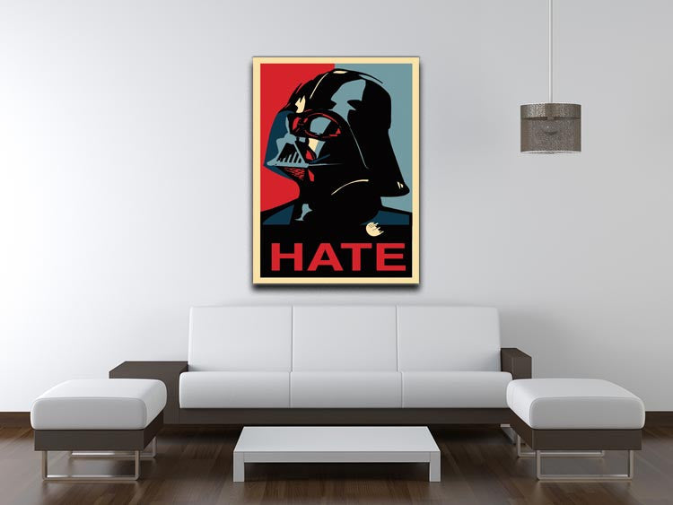 Darth Vader Hate Pop Art Print - Canvas Art Rocks - 4