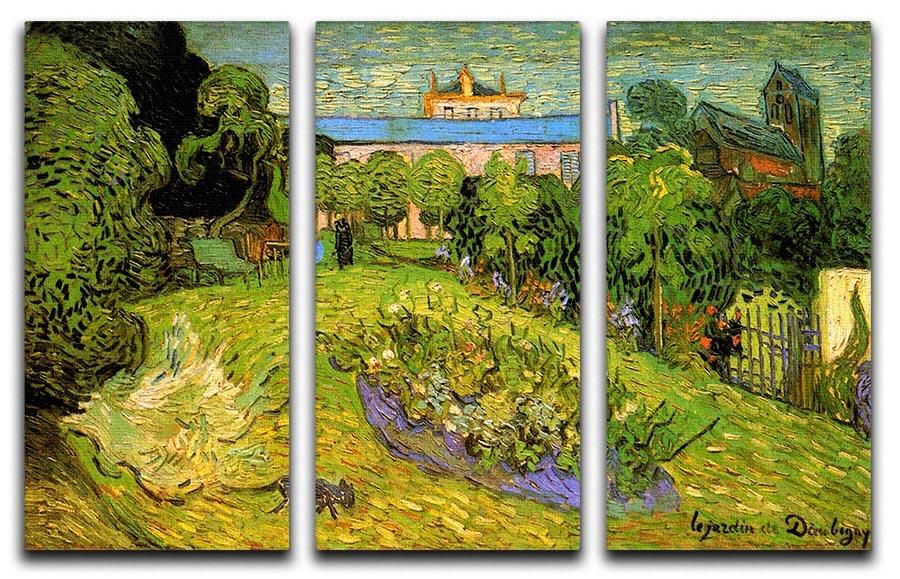Daubigny's Garden 2 by Van Gogh 3 Split Panel Canvas Print - Canvas Art Rocks - 4