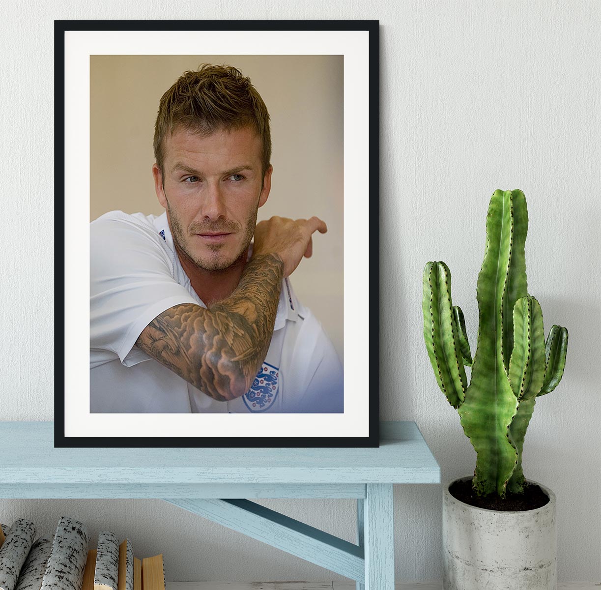 David Beckham Framed Print - Canvas Art Rocks - 1