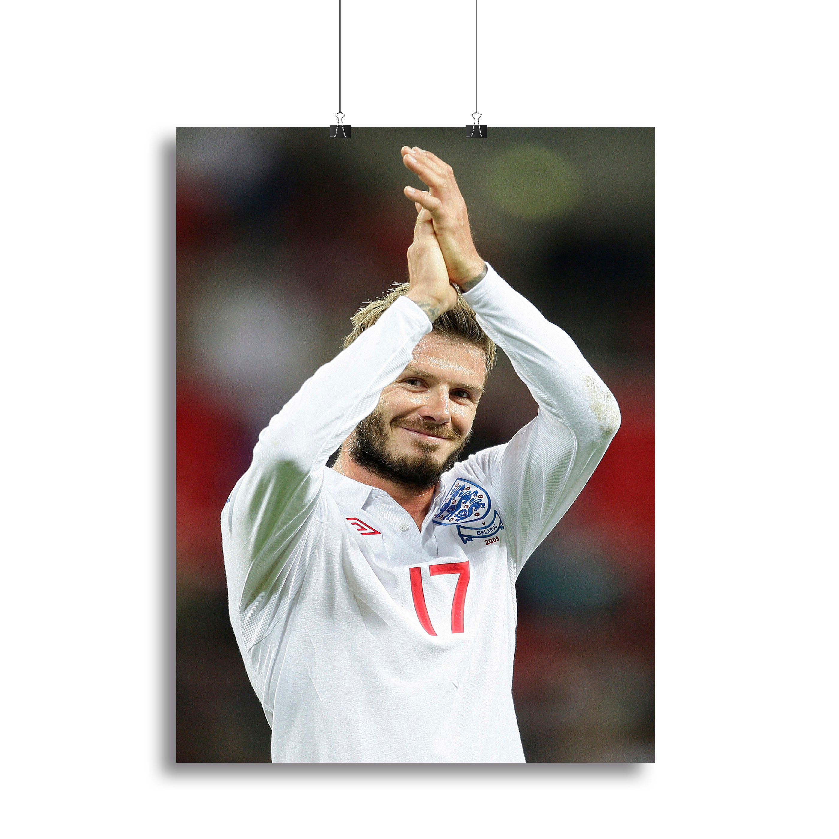 David Beckham playing for England Canvas Print or Poster - Canvas Art Rocks - 2