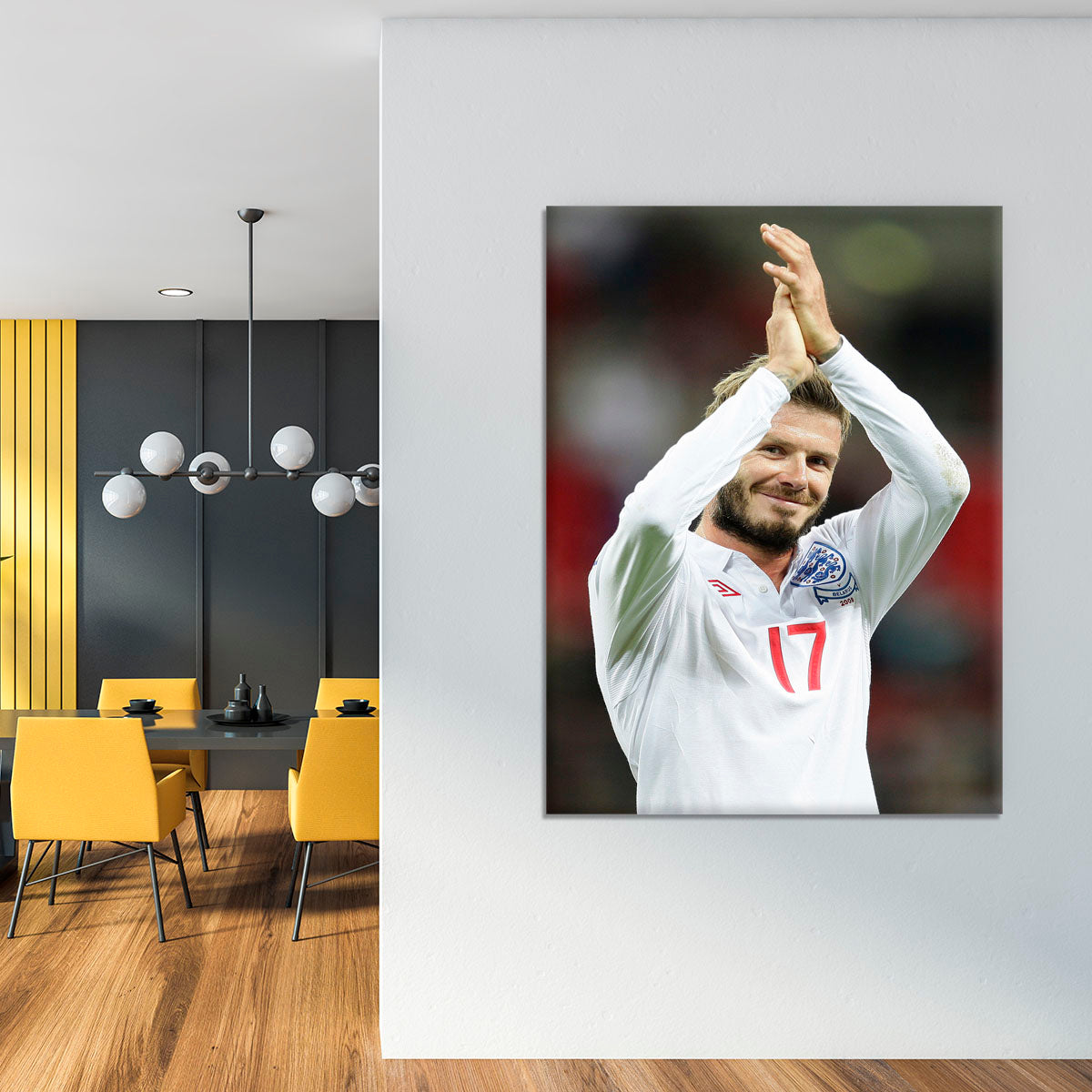 David Beckham playing for England Canvas Print or Poster - Canvas Art Rocks - 4
