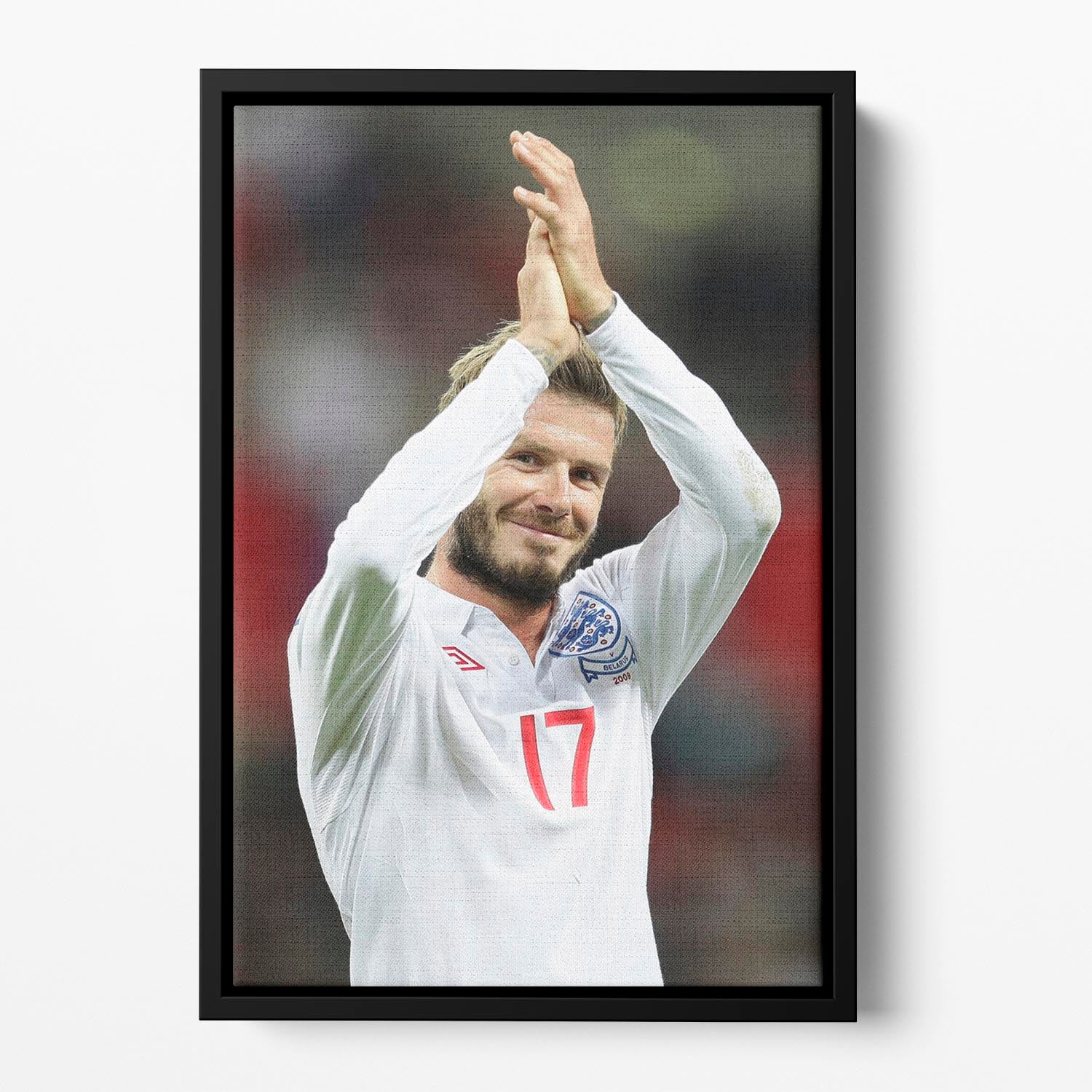 David Beckham playing for England Floating Framed Canvas - Canvas Art Rocks - 2