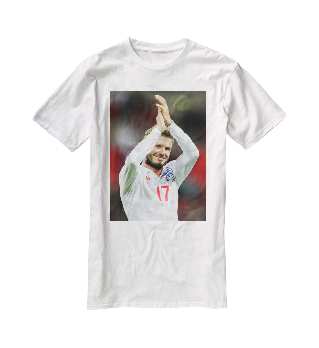 David Beckham playing for England T-Shirt - Canvas Art Rocks - 5
