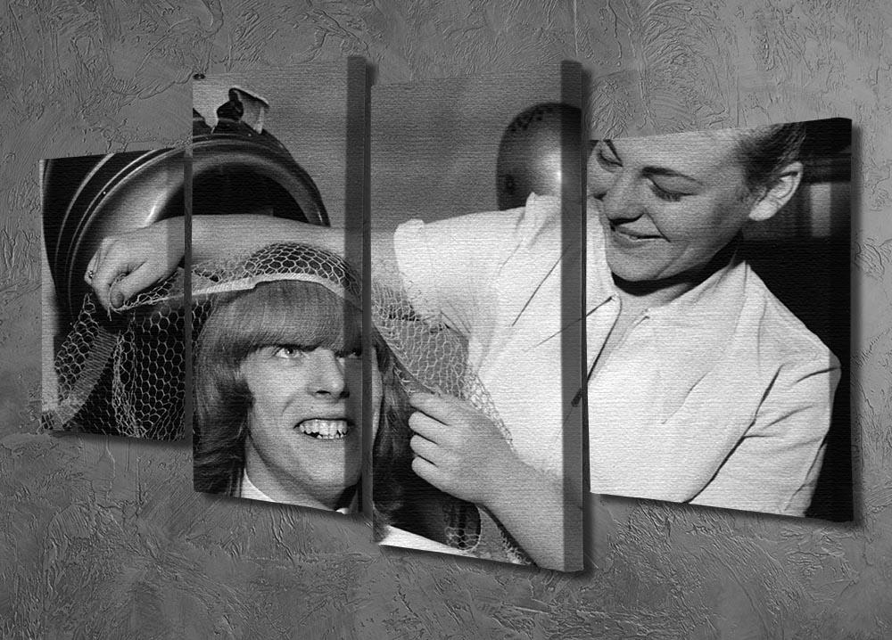 David Bowie gets a haircut 4 Split Panel Canvas - Canvas Art Rocks - 2