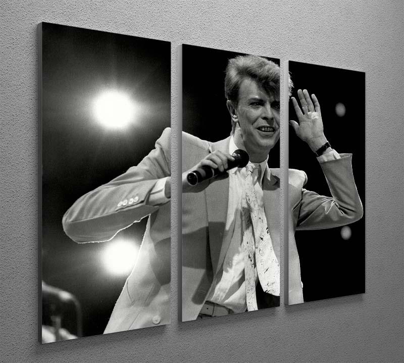 David Bowie in concert 3 Split Panel Canvas Print - Canvas Art Rocks - 2