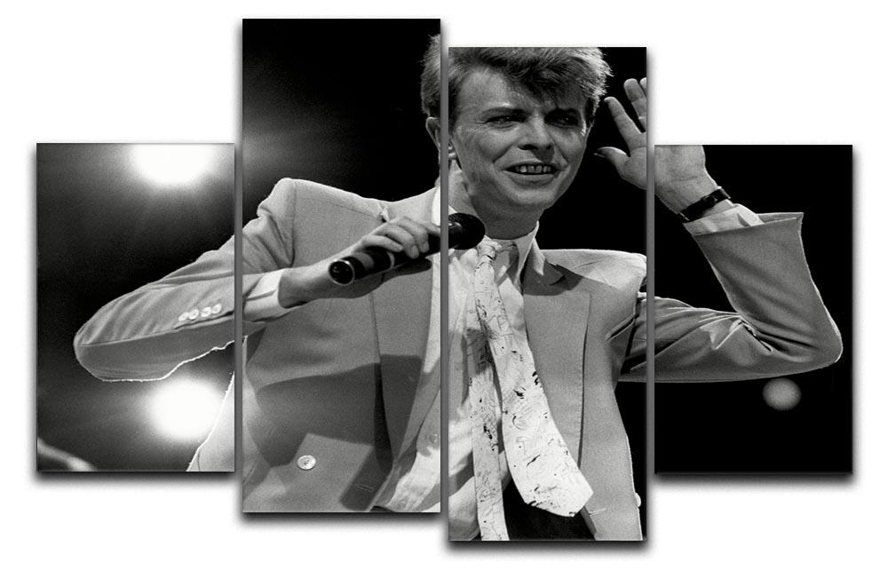 David Bowie in concert 4 Split Panel Canvas  - Canvas Art Rocks - 1